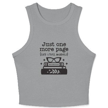 Discover Funny Book Lover Reading Design Crop Tank Top