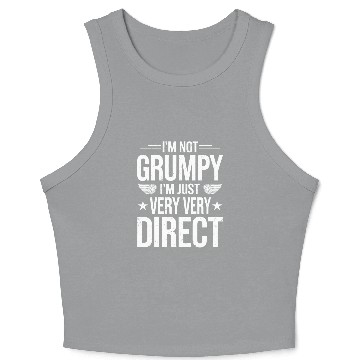 Discover Grumpy Old Man Crop Tank Top
