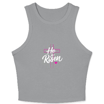 Discover He is Risen Crop Tank Top