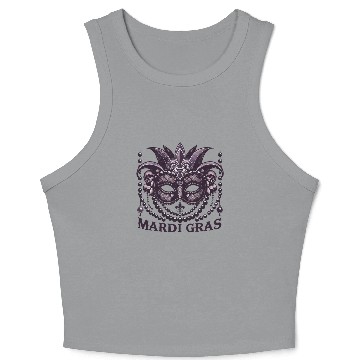 Discover Mardi Gras Mask Beads Fleur De Lis Crop Tank Top