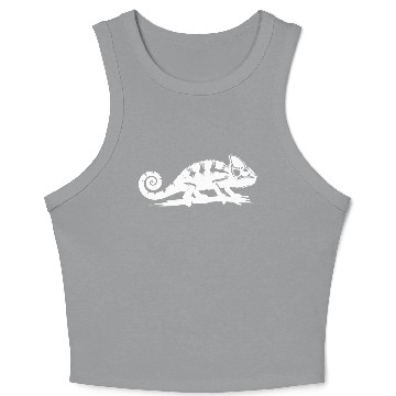 Discover Small Chameleon Dragon With Curled Tail Crop Tank Top
