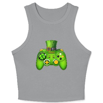 Discover Video Game Controller Irish Gamer St Patricks Day Crop Tank Top