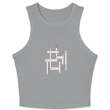 Discover Preppy Crossword Crop Tank Top – Stylish & Fun Word Puzzl
