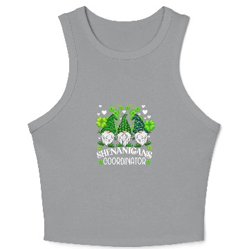 Discover Shenanigans Coordinator St. Patricks Day Gnomes Crop Tank Top