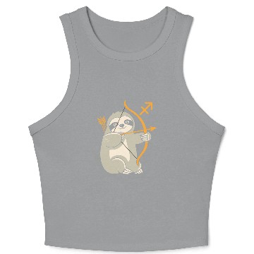 Discover Sagittarius Zodiac Sloth Archer Adventure Crop Tank Top