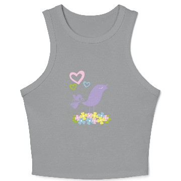 Discover Bird On Nest Crop Tank Top