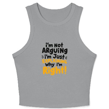 Discover Intellectual Humor Crop Tank Top Witty Typography