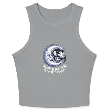 Discover Moonlit Mayhem Ghostly Spook Under the Mondlight Crop Tank Top