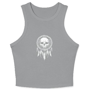 Discover Skull Dreamcatcher Gothic Boho Skull Tribal Crop Tank Top