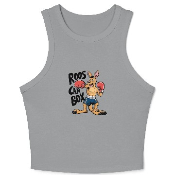 Discover Roos Can Box Kangaroo Boxing Fun for Kangaroo Crop Tank Top