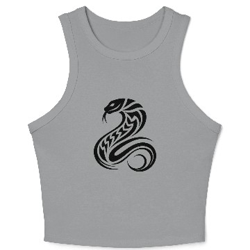 Discover T Tattoo Style Dangerous Snake Crop Tank Top