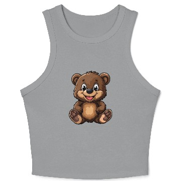 Discover Little brown bear Crop Tank Top