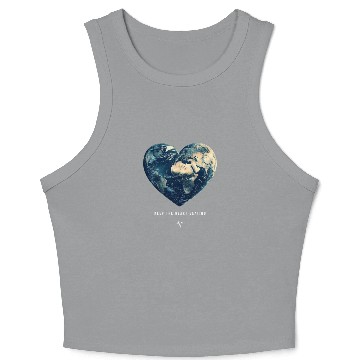 Discover Keep the Heart Beating Earth Day Earth Environment Crop Tank Top