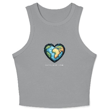 Discover Keep the Heart Beating Environment Earth Day Earth Crop Tank Top