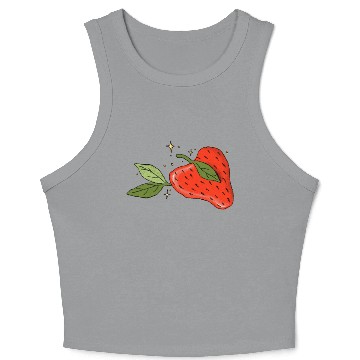 Discover Heartfelt Strawberry Delight Crop Tank Top