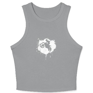 Discover Motocross Streetart Crop Tank Top