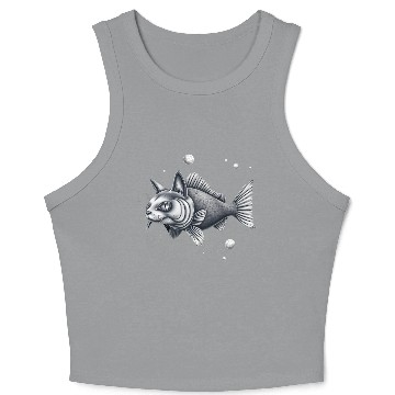 Discover The cat fish 3 Crop Tank Top