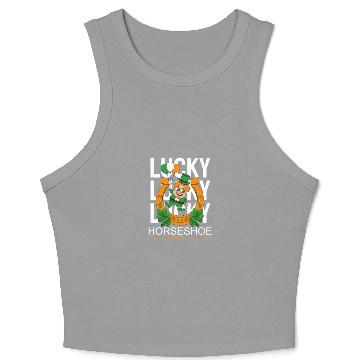 Discover Lucky horseshoe your ticket to joy Crop Tank Top