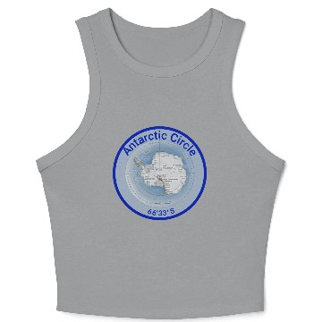 Discover Antartic circle map with Latitude Crop Tank Top