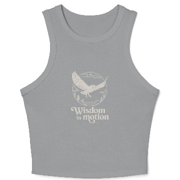 Discover Wisdom In Motion Owl Soaring Through Nature Crop Tank Top