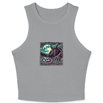 Discover Creepy Werewolf Easter Bunny Nightmare Crop Tank Top