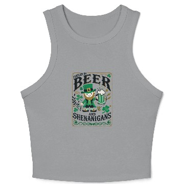 Discover St. Patrick's Day: Beer And shenanigans Crop Tank Top