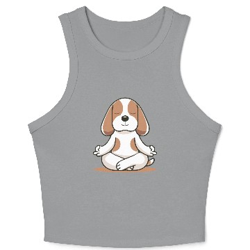 Discover Meditating Beagle - Peace & Mindfulness Crop Tank Top