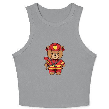 Discover Teddy bear firefighter Crop Tank Top