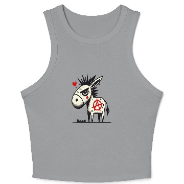 Discover Punk Anarchy Donkey Crop Tank Top