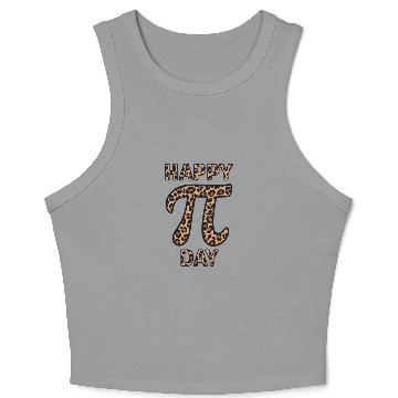 Discover Happy Pi Day Leopard Print Celebration with Math Crop Tank Top