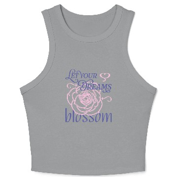 Discover Dreams Blossom Floral Design Crop Tank Top