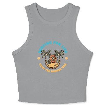 Discover Surfing for life Crop Tank Top