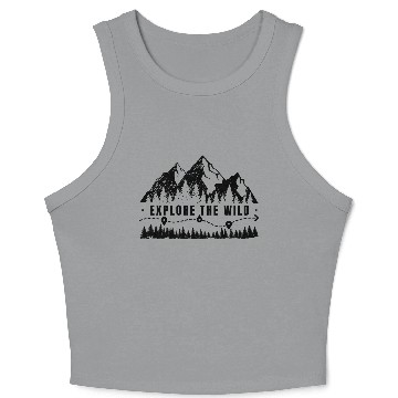 Discover Wanderlust Wild | Forest Mountain Adventure Crop Tank Top