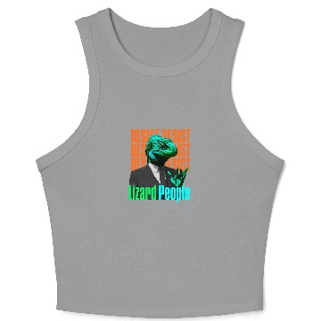 Discover Resist Reptilians Lizard People Crop Tank Top