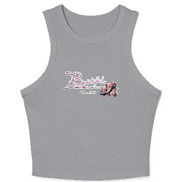Discover Beautiful since 1988 birthday typography Crop Tank Top