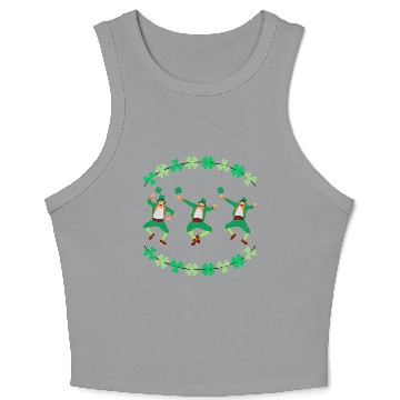 Discover Dancing Leprechauns St Patrick's Day Crop Tank Top