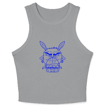 Discover Easter Bunny Eggs Basket Evil Eye Dangerous Smile Crop Tank Top