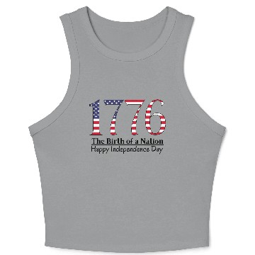 Discover America 1776 Independence Day Crop Tank Top