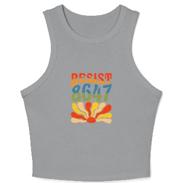 Discover Retro Resistance Sunrise Crop Tank Top