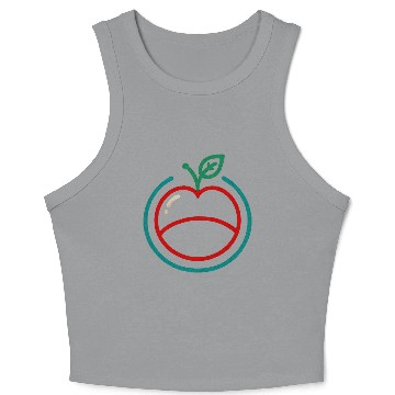 Discover Apple Bean - Minimalist Abstract Logo Design Crop Tank Top