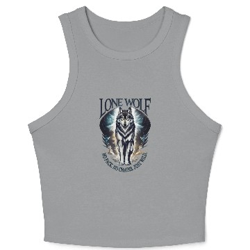 Discover Lone Wolf - No Pack, No Chains, Just Wild Crop Tank Top