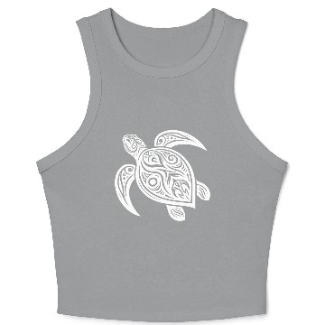 Discover Turtle Magic Mystical Tribal Turtle Crop Tank Top