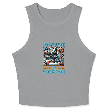 Discover STEM Teacher It's A Beautiful Day Computer Science Crop Tank Top