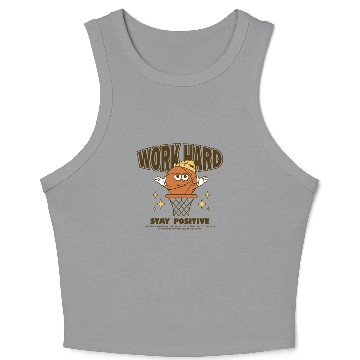 Discover Work Hard Stay Positive Crop Tank Top