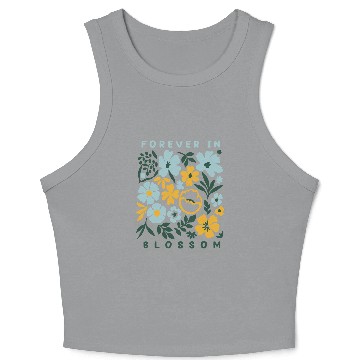 Discover Forever in Blossom Flowers Crop Tank Top