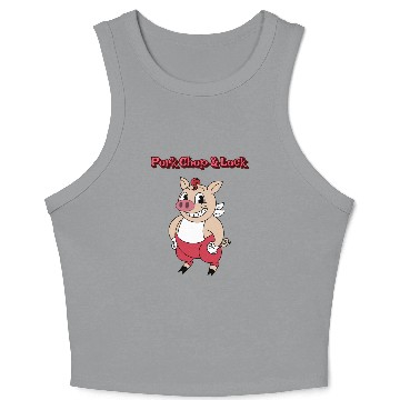 Discover Dancing Pig | Pork Chop & Lock | Unisex | Crop Tank Top