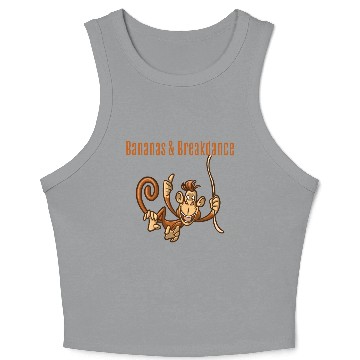 Discover Dancing Monkey | Bananas & Breakdance | Unisex | Crop Tank Top