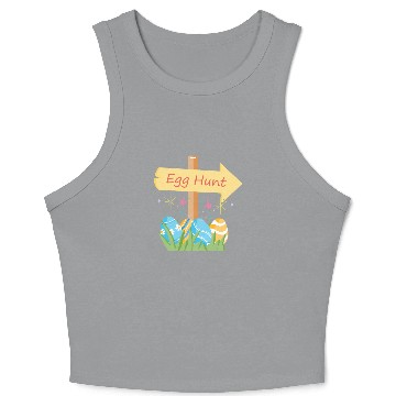 Discover Egg Hunt Adventure – Fun & Festive Easter Apparel Crop Tank Top