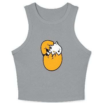 Discover Bird Duck Hatches Egg Easter Easter Egg Baby Child Crop Tank Top