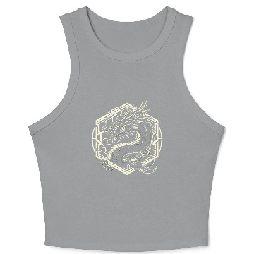 Discover Fierce Tribal Dragon Crop Tank Top